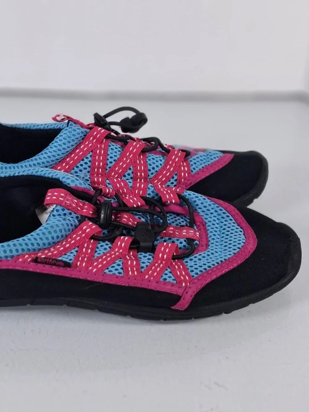 Northside Brille II Water Shoes Big Girls Size 4 Pink Turquoise Bungee Cord